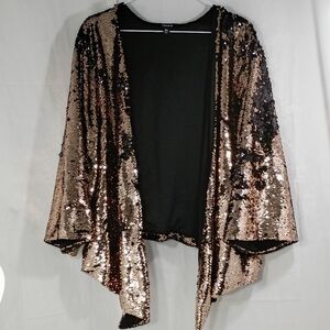 Torrid ,  Black and Gold Sequin Shrug
